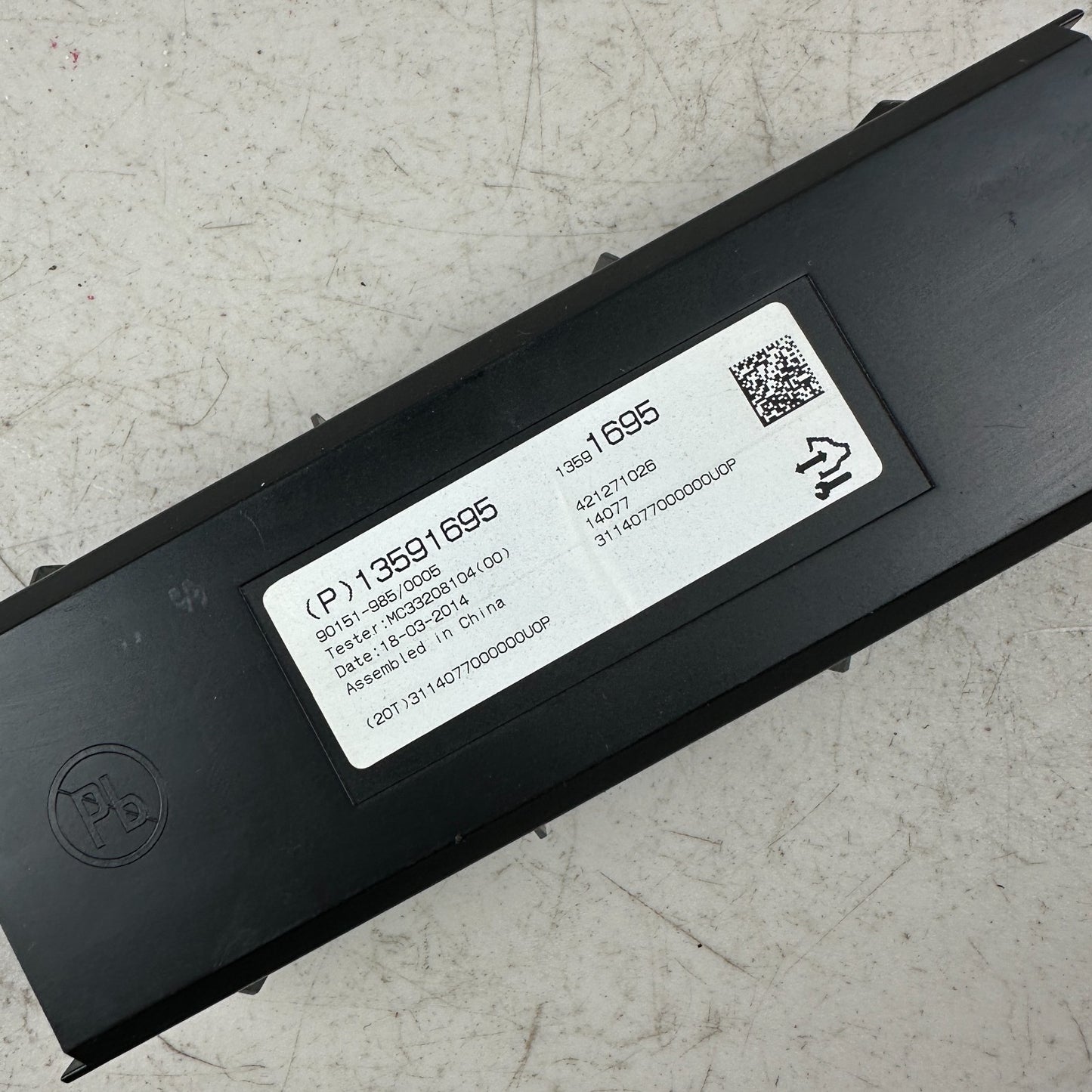 2014-19 CHEVROLET CORVETTE C7 AC HEATER TEMPERATURE CONTROL MODULE 13591695 OEM