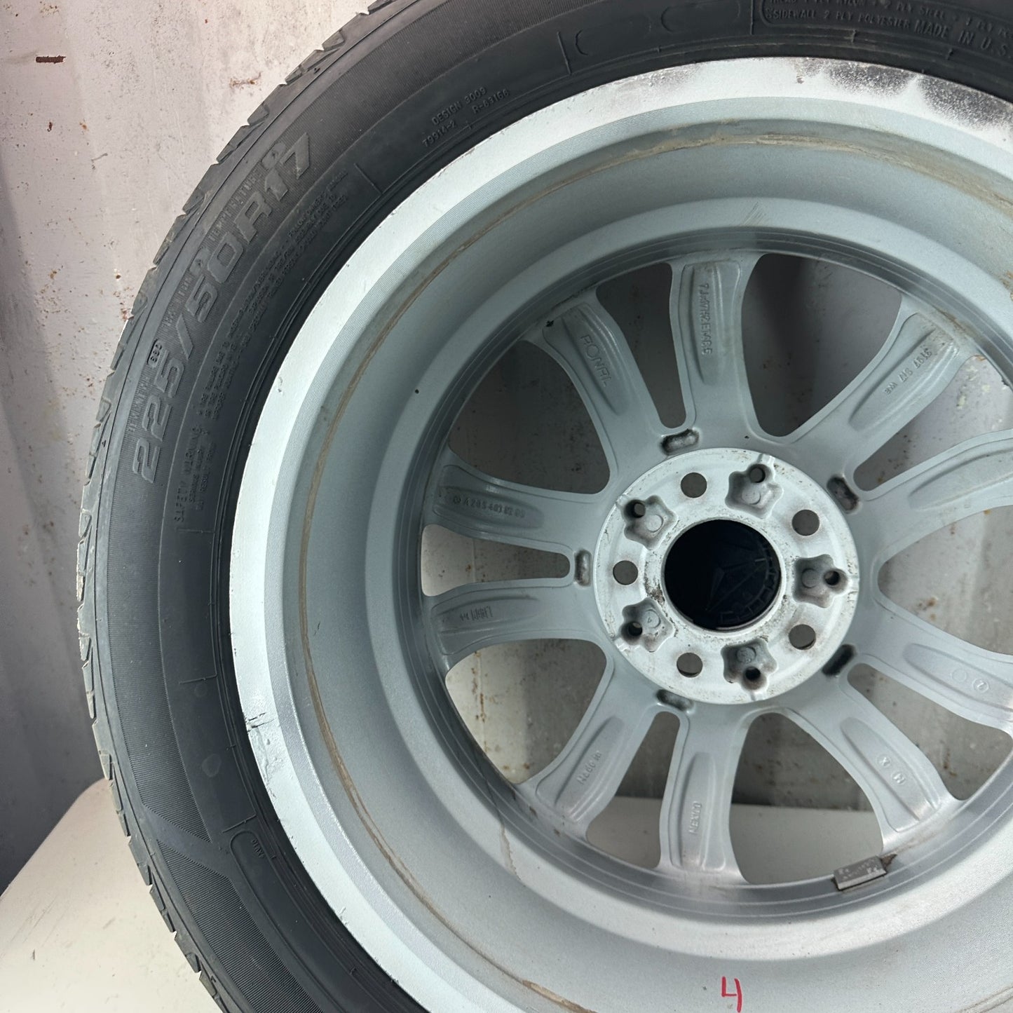 2015-2018 MERCEDES W205 C300 17x7' INCH 10 SPOKE WHEEL RIM W/ TIRE A2054010200