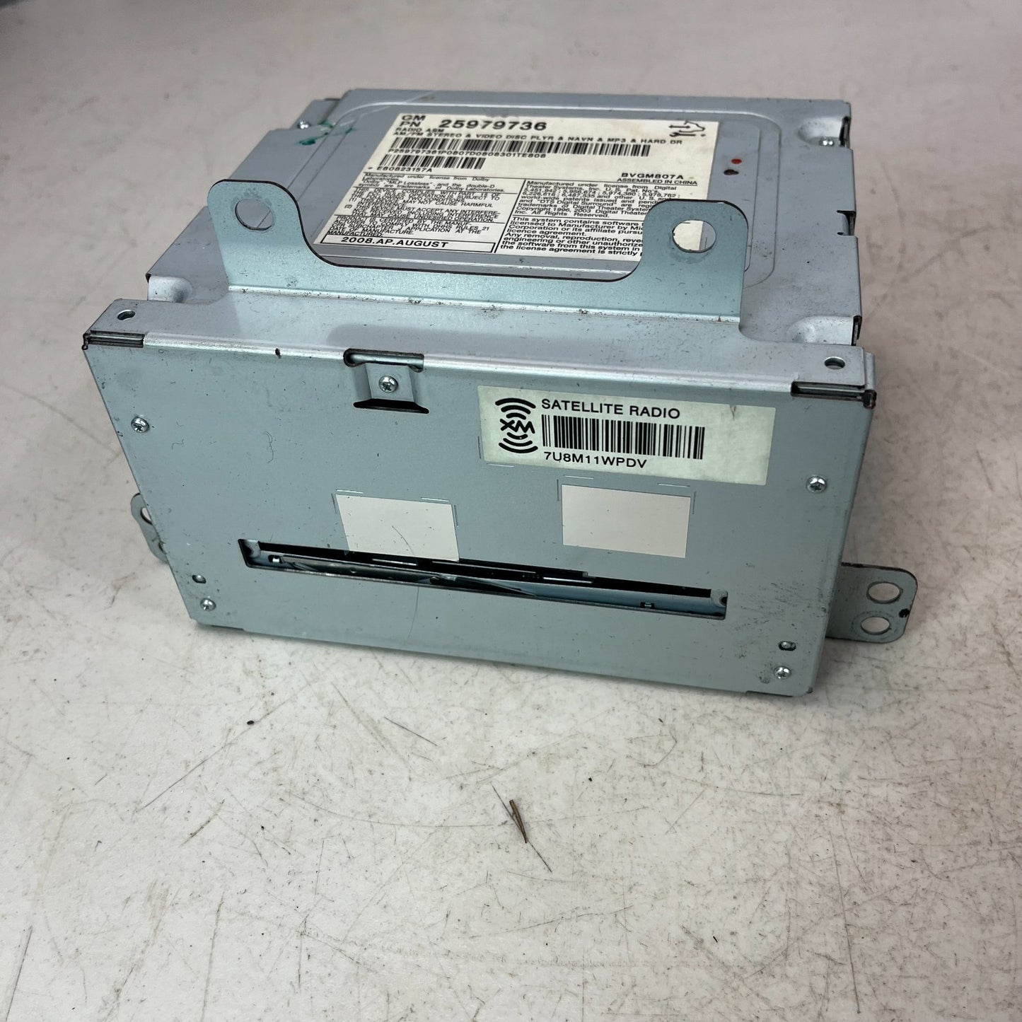 2008-2015 CADILLAC CTS AM FM AUDIO RADIO CD PLAYER GPS RECEIVER 25979736 OEM