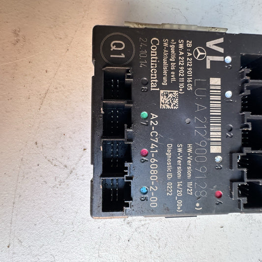2008-2014 Mercedes C300 Front Left Side Door Control Module 212 900 9128 OEM