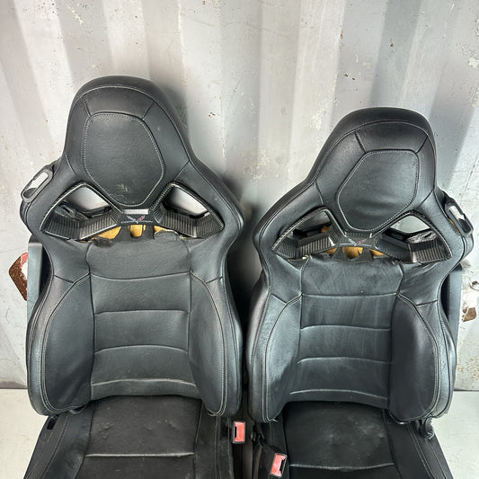 14-19 Chevrolet Corvette C7 Competition Seat Cushion Assembly Set Black DAMAGED