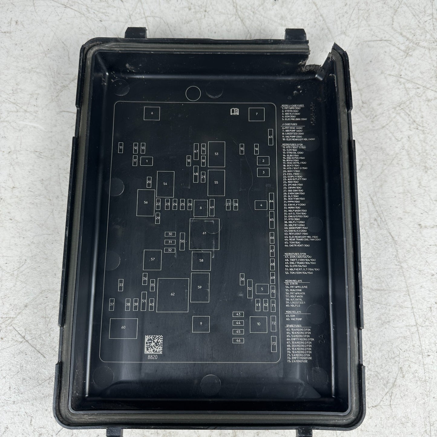 2014-2019 CHEVROLET CORVETTE C7 UNDER HOOD RELAY FUSE BOX ASSEMBLY 23189699 OEM
