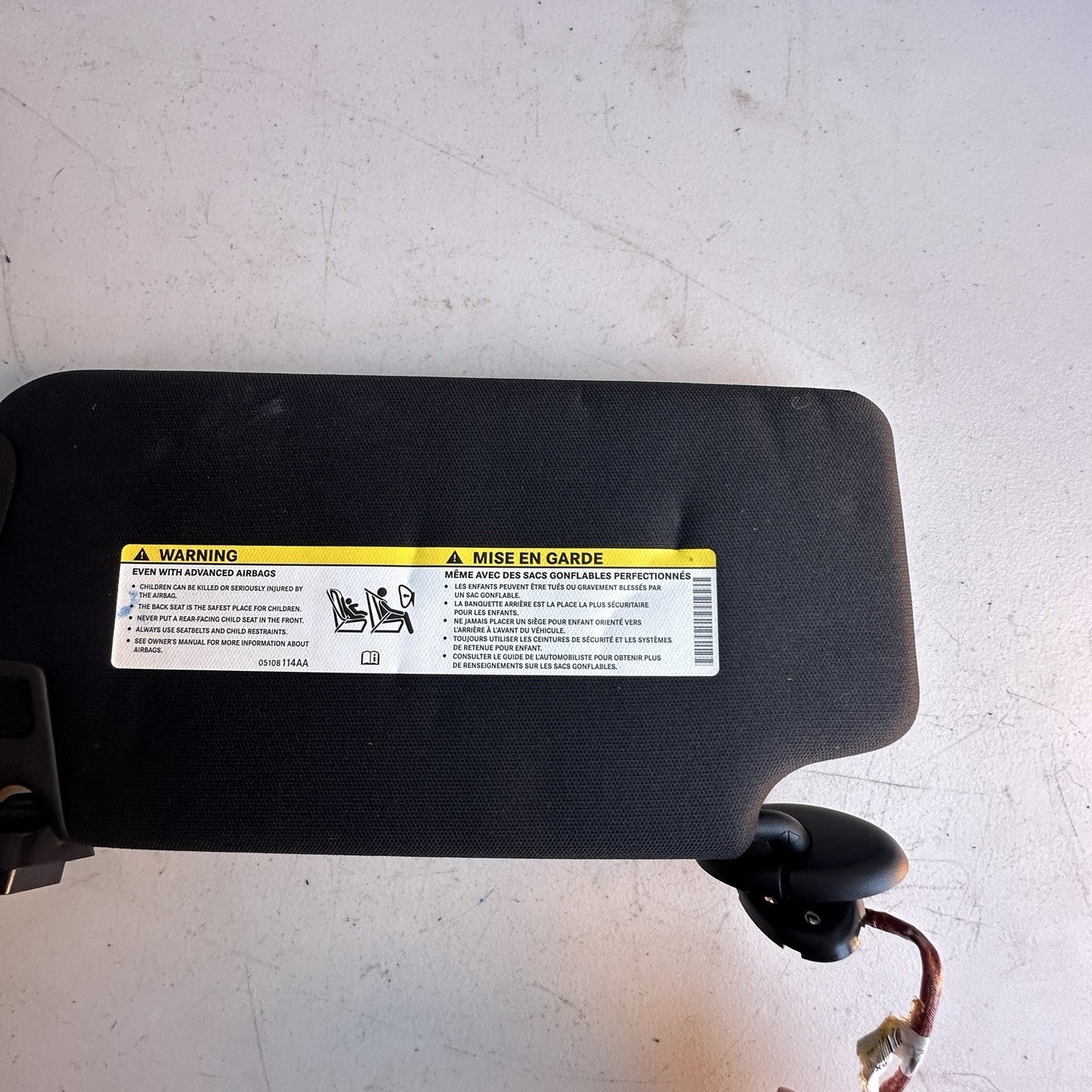 2015-2023 Dodge Charger Front Right PassengerSide Sunvisor Shade Cover OEM Black