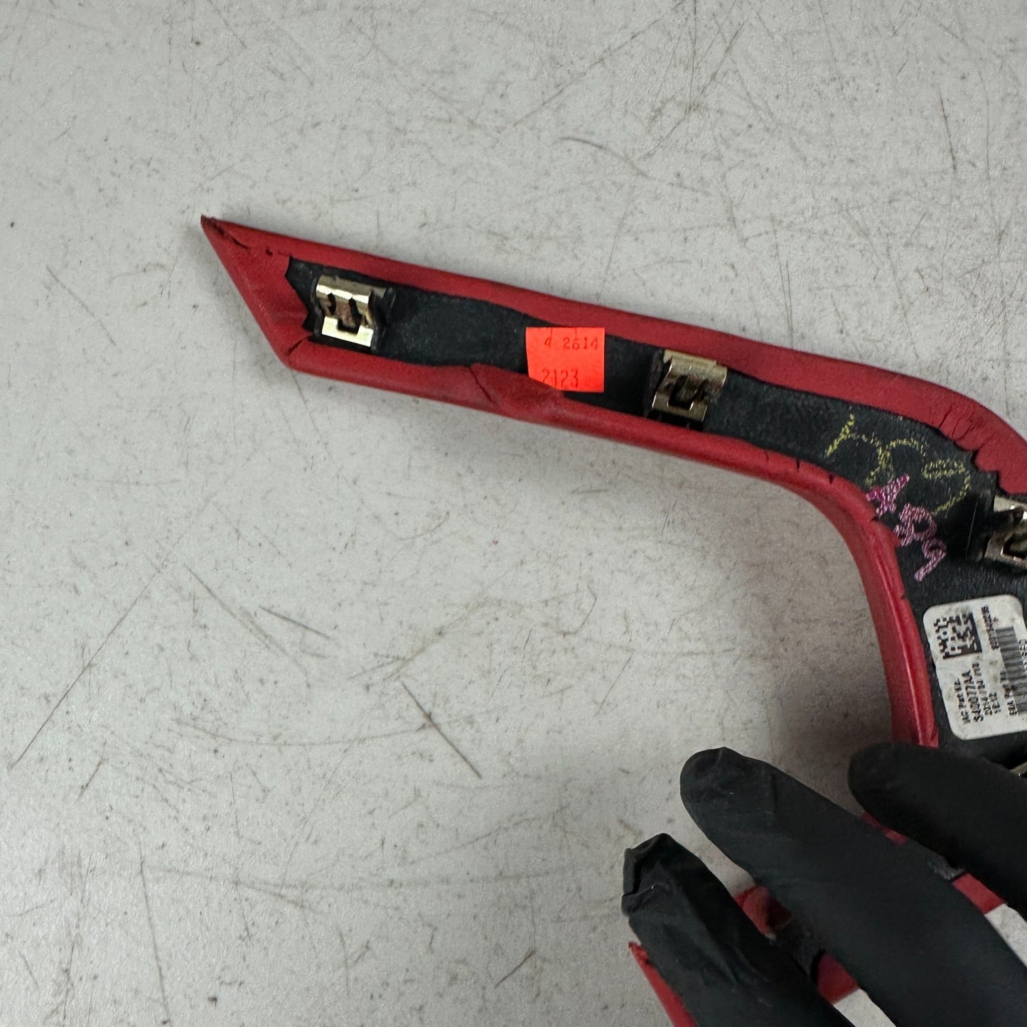 2014-2019 CHEVY CORVETTE C7 FRONT RIGHT LOWER DASH TRIM COVER PANEL RED 340077AA