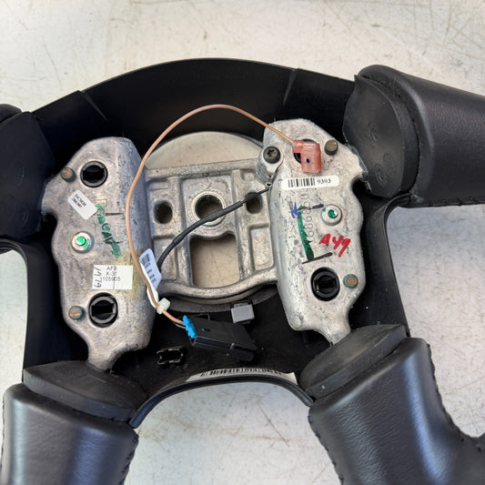 2005-2013 CHEVROLET CORVETTE C6 FRONT LEFT STEERING WHEEL BLACK LEATHER OEM