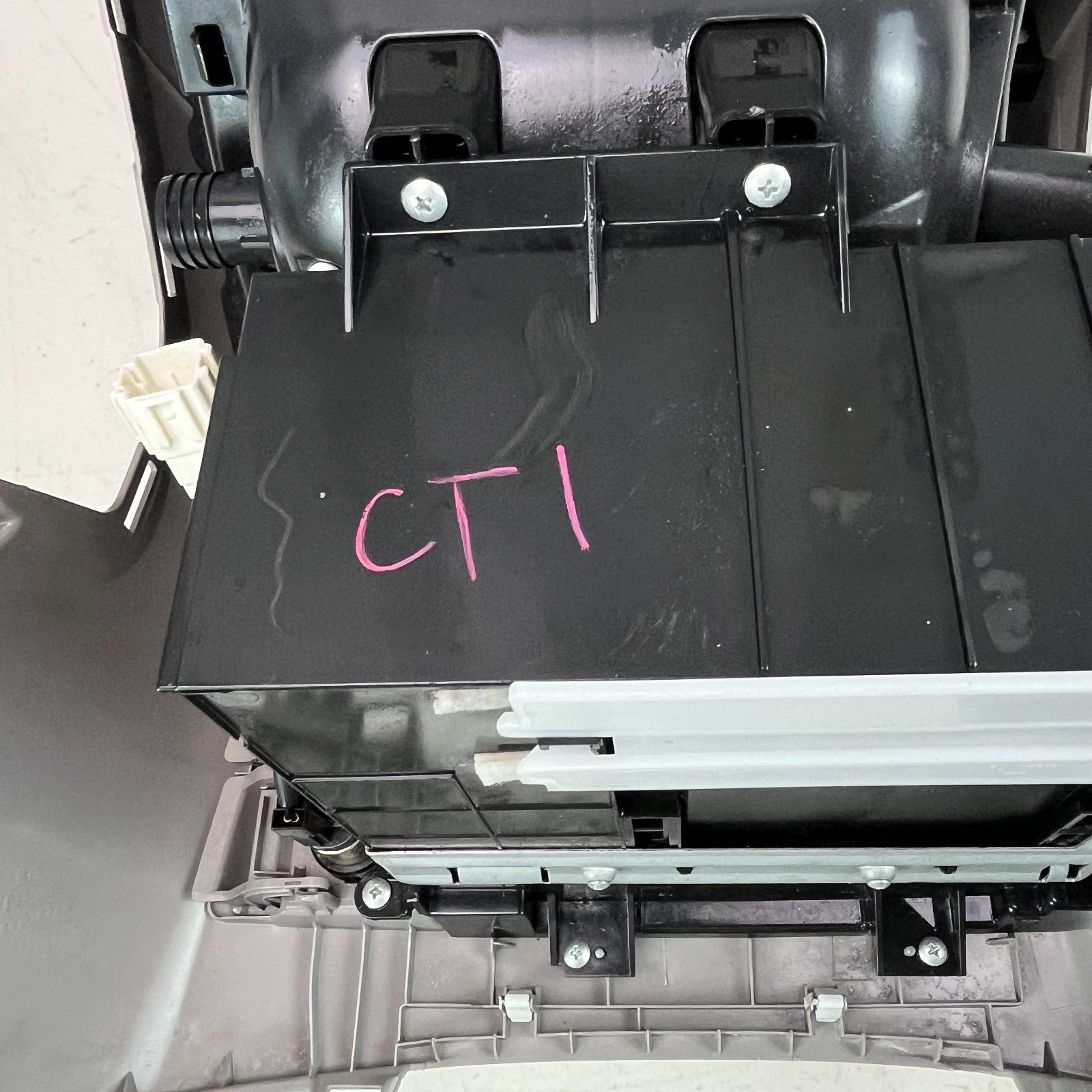2011-2013 HONDA ODYSSEY FRONT LOWER CENTER DASH STORAGE BOX POWER OUTLET AASY