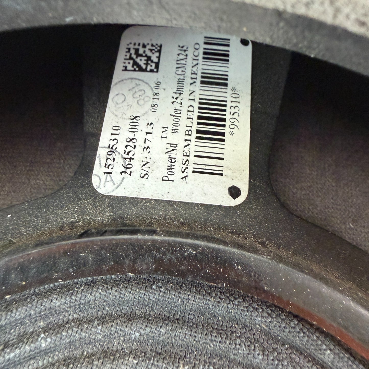2005-2013 CHEVROLET CORVETTE BOSE LEFT OR RIGHT DOOR SUBWOOFER SPEAKER 15295310