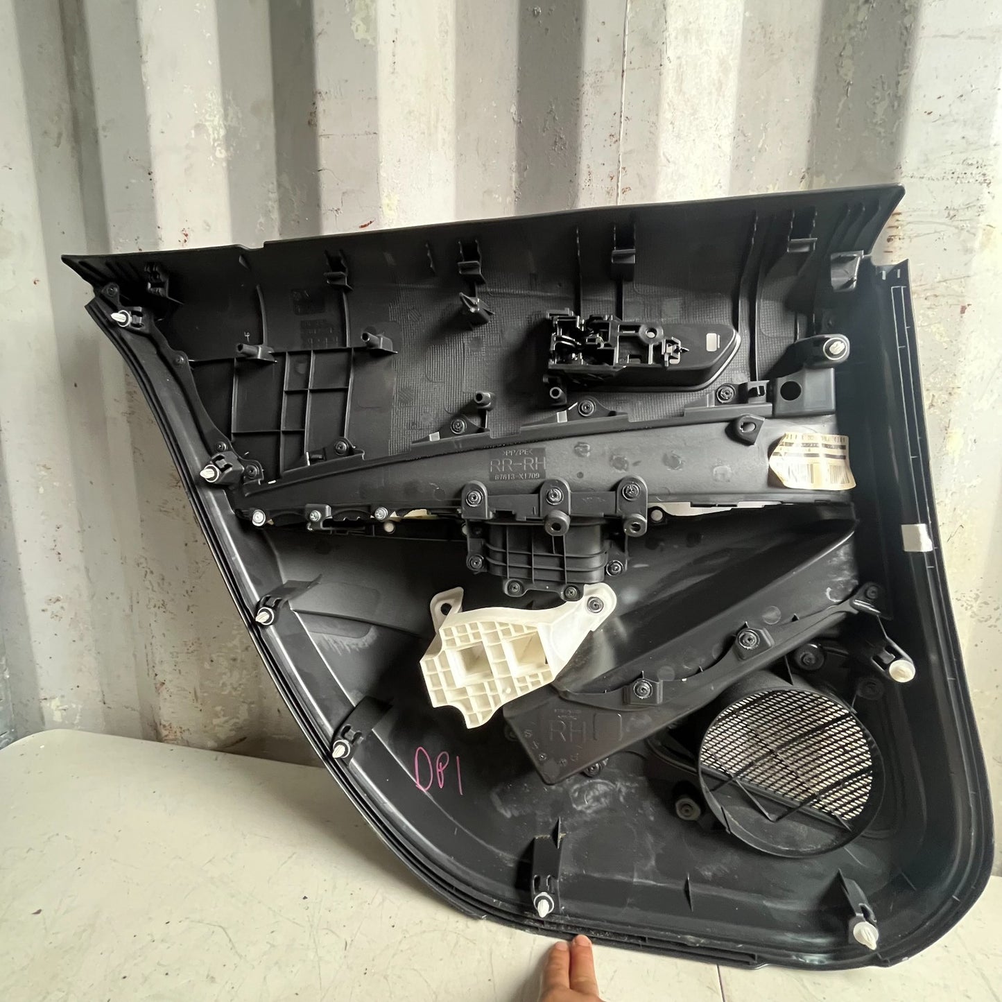 2019-2025 TOYOTA COROLLA REAR RIGHT PASSENGER INTERIOR DOOR TRIM PANEL BLACK OEM