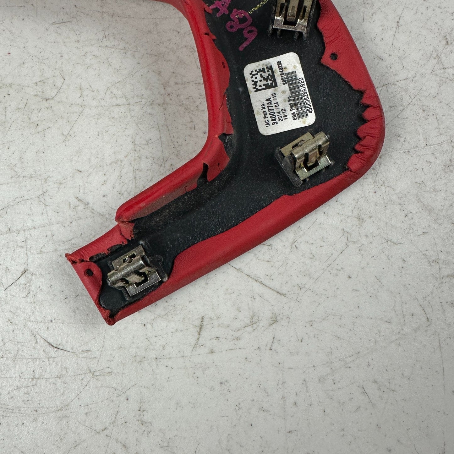 2014-2019 CHEVY CORVETTE C7 FRONT RIGHT LOWER DASH TRIM COVER PANEL RED 340077AA
