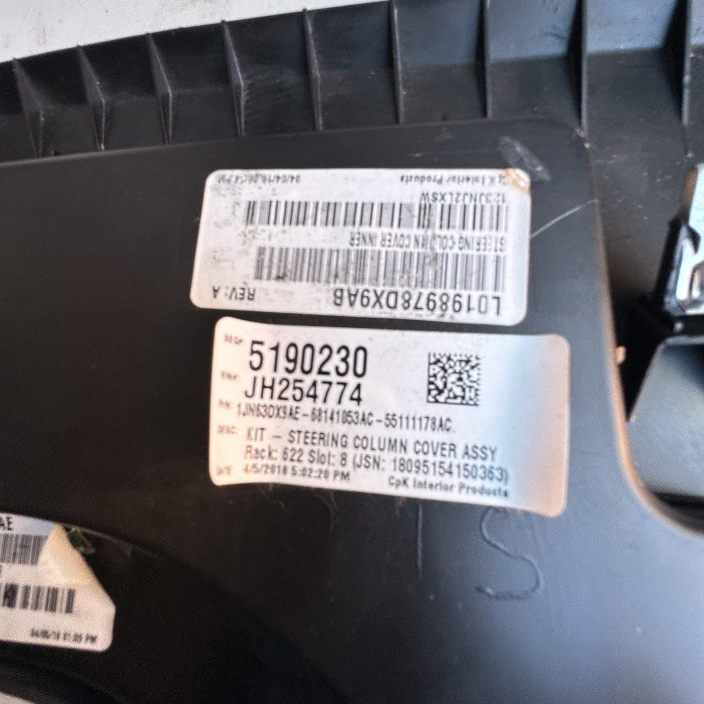 2015-2023 DODGE CHARGER STEERING COLUMN COVER.LO198977DX9AE