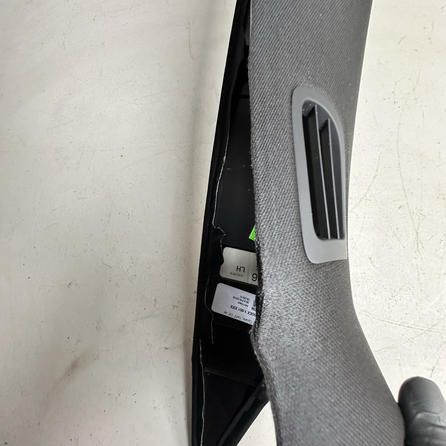 14-19 Chevy Corvette C7 Jet Black LH Windshield Garnish Molding A Pillar