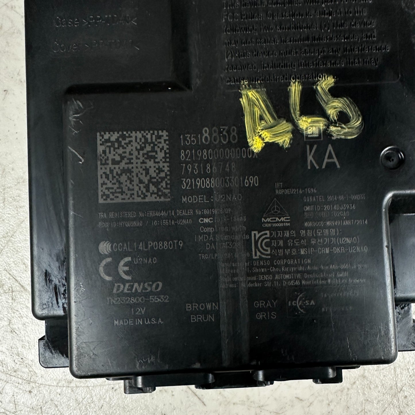 2019-2024 CHEVROLET CAMARO KEYLESS ENTRY THEFT LOCKING CONTROL MODULE UNIT OEM
