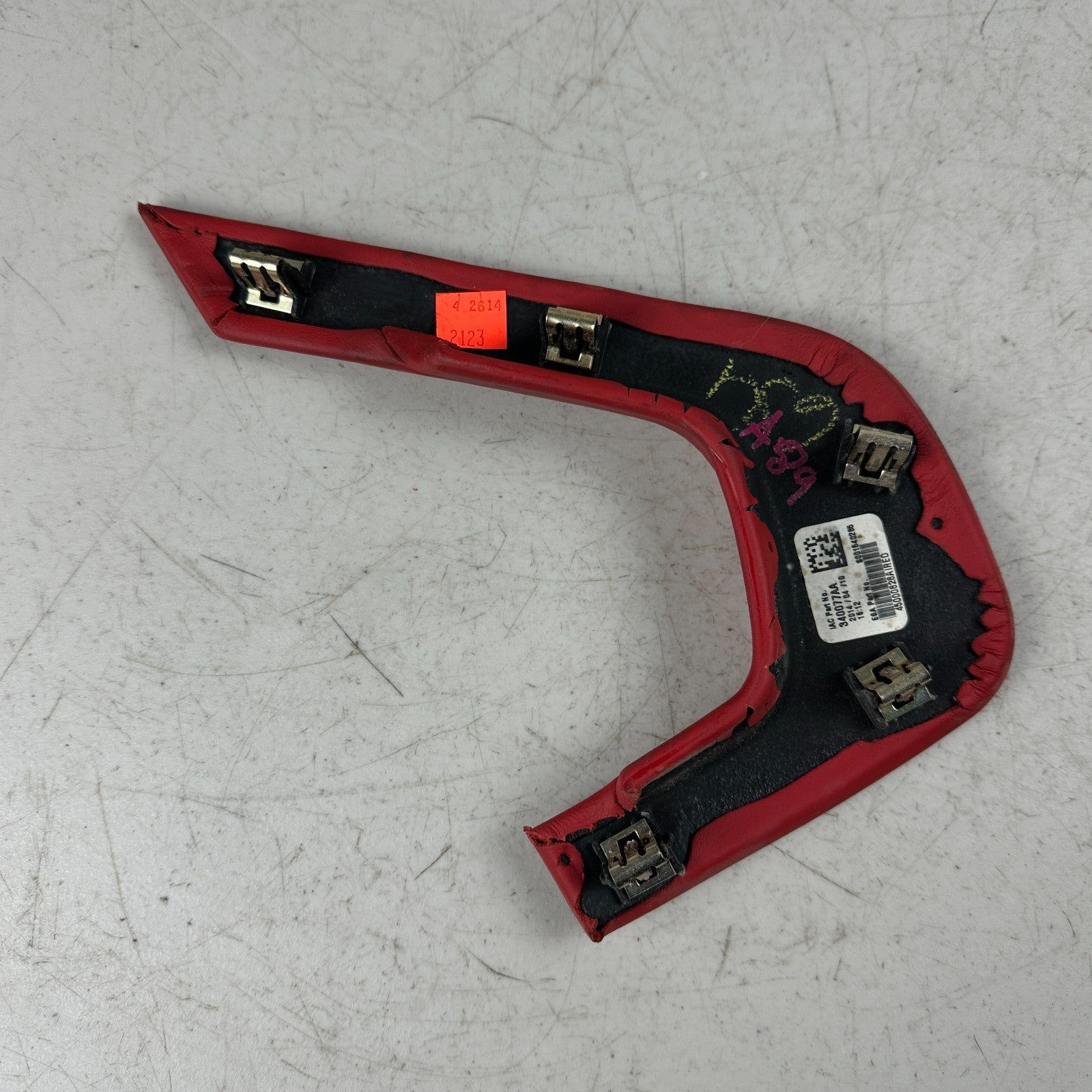 2014-2019 CHEVY CORVETTE C7 FRONT RIGHT LOWER DASH TRIM COVER PANEL RED 340077AA