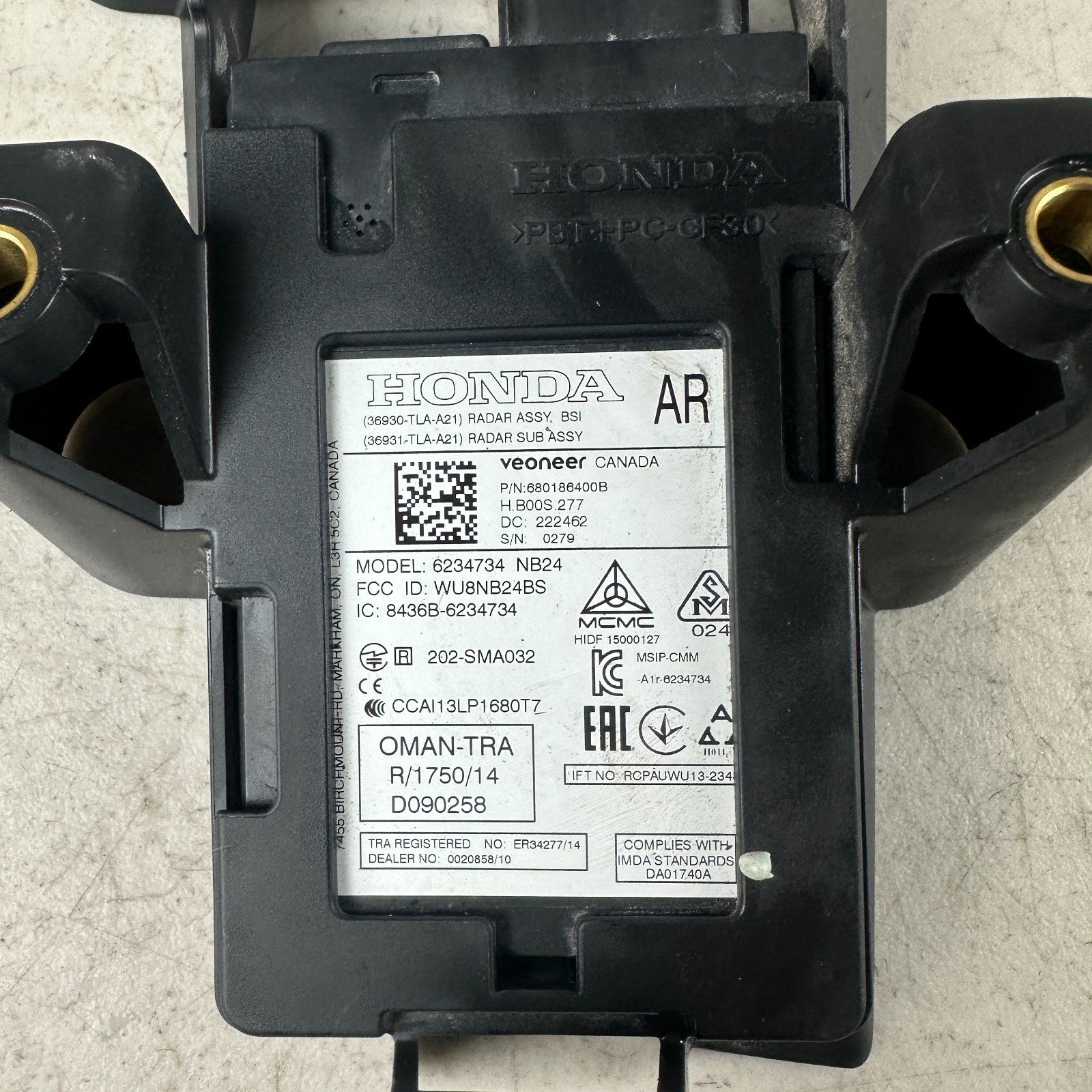 2019-2022 HONDA CR-V RIGHT SIDE BLIND SPOT RADAR WITH BRACKET 36930-TLA-A21 OEM