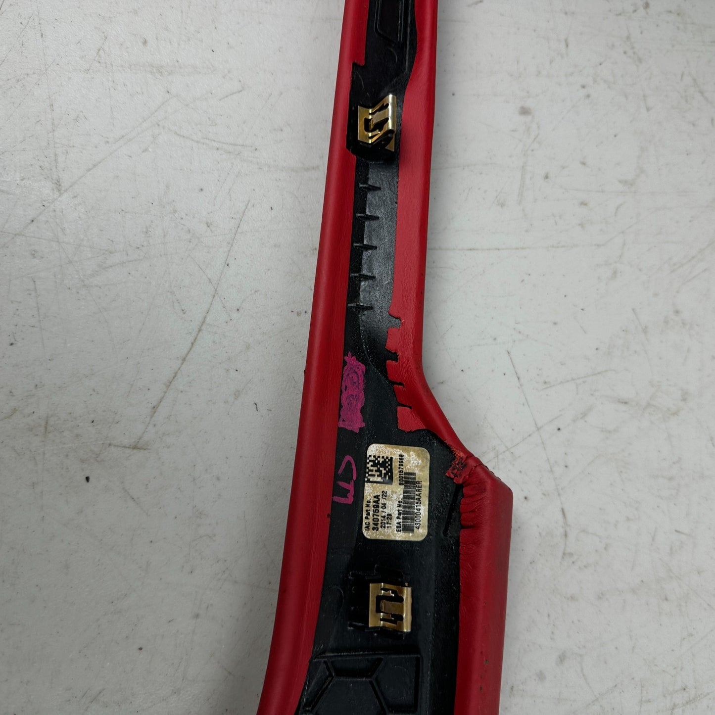 2014-2019 CHEVROLET CORVETTE CENTER CONSOLE LEFT SIDE TRIM PANEL COVER RED OEM