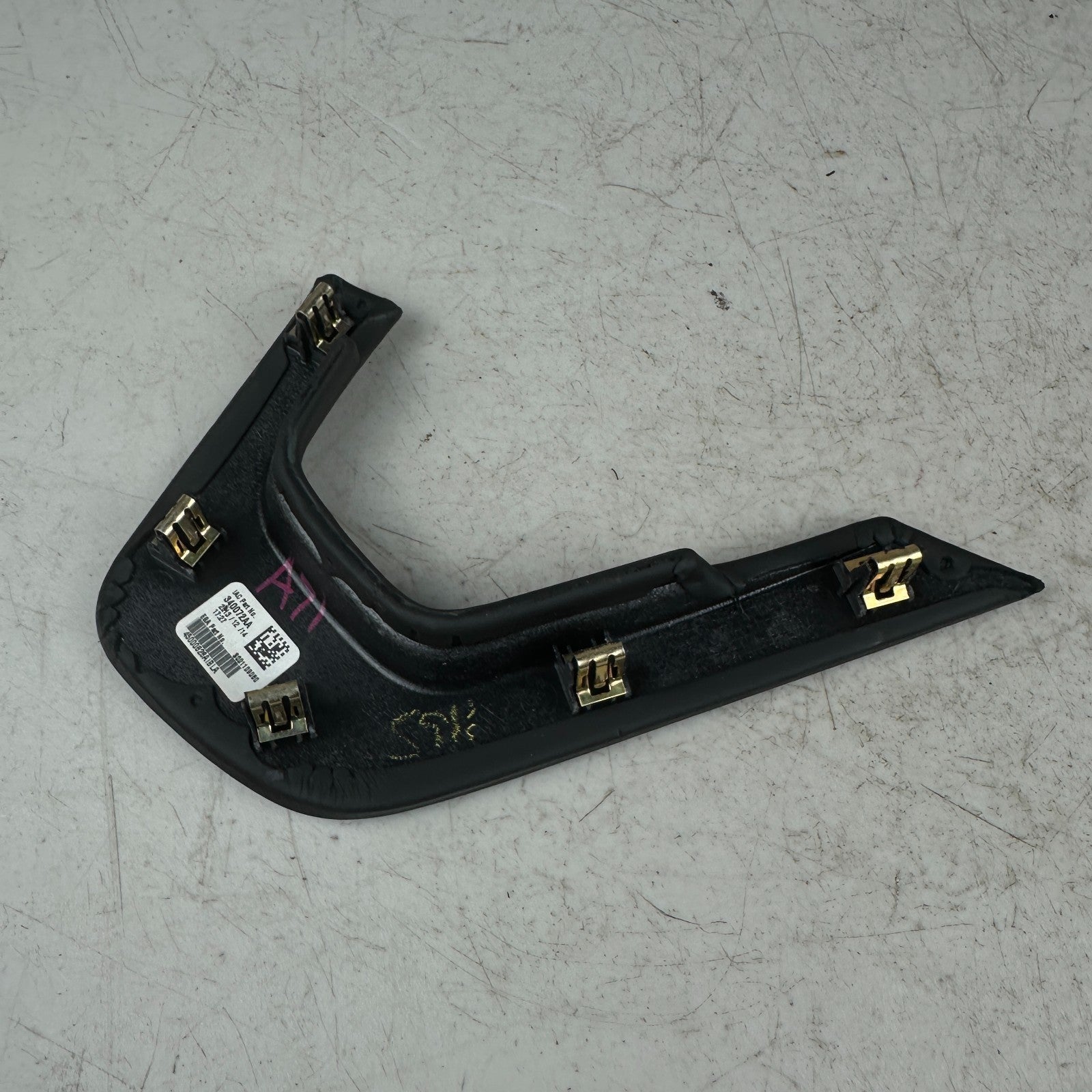 2014-19 CORVETTE C7 CENTER CONSOLE LEATHER INTERIOR CORNER TRIM PANEL BLACK OEM