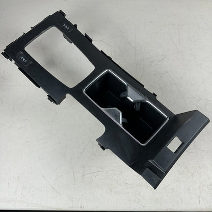 13-17 HONDA ACCORD CENTER CONSOLE FLOOR SHIFTER PANEL W/ CUP HOLDER OEM GLOSS BK