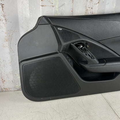 2014-2019 CHEVROLET CORVETTE C7 FRONT RIGHT SIDE INTERIOR DOOR PANEL BLACK OEM