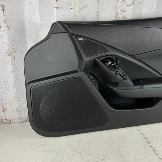 2014-2019 CHEVROLET CORVETTE C7 FRONT RIGHT SIDE INTERIOR DOOR PANEL BLACK OEM