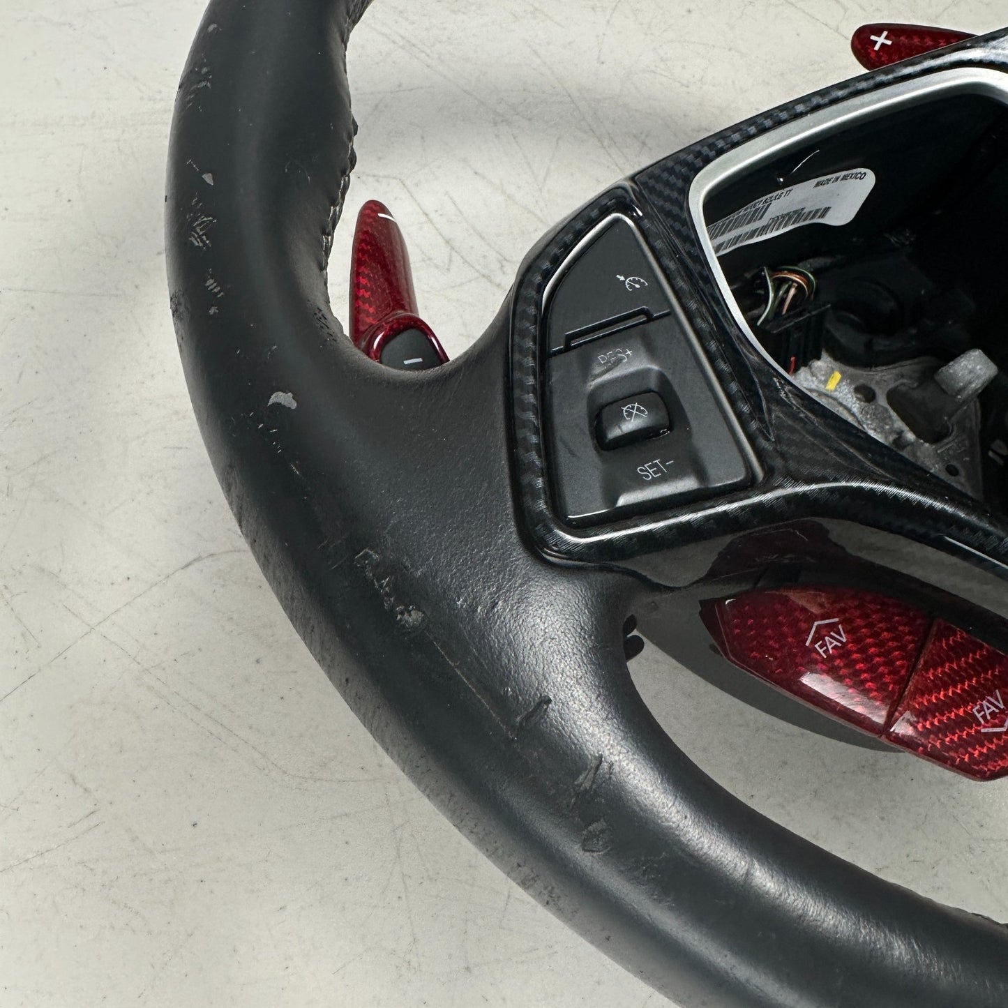 14-19 CHEVY CORVETTE C7 CARBON FIBER STEERING WHEEL W/ PADDLE SHIFTER & SWITCHS