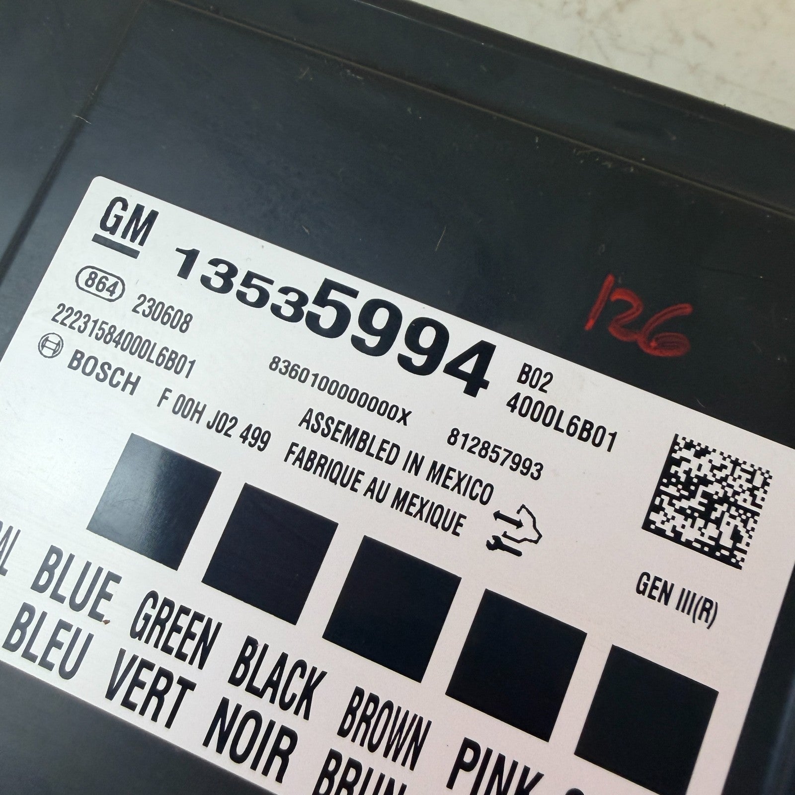 2019-2024 CHEVROLET CAMARO BCM BCU BODY CONTROL MODULE UNIT 13535994 OEM