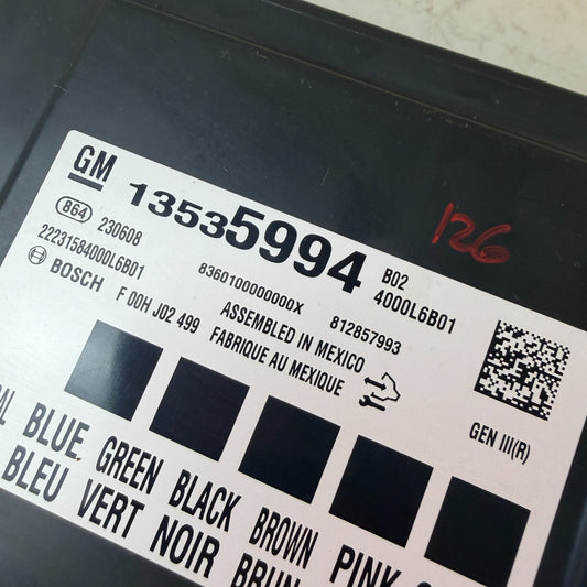 2019-2024 CHEVROLET CAMARO BCM BCU BODY CONTROL MODULE UNIT 13535994 OEM