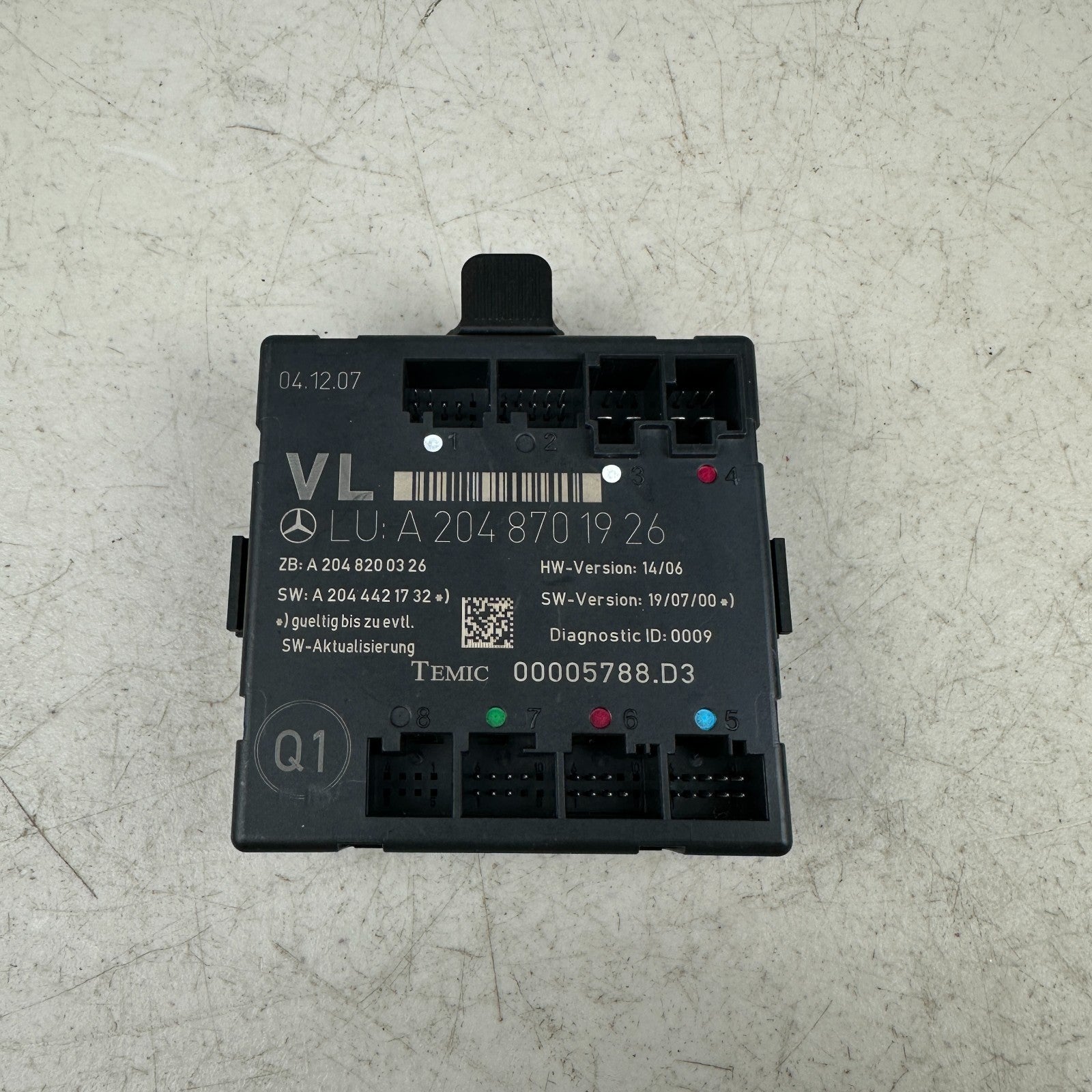 2008-2018 MERCEDES-BENZ C300 FRONT LEFT DRIVER SIDE DOOR CONTROL MODULE UNIT OEM