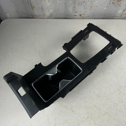 13-17 HONDA ACCORD CENTER CONSOLE FLOOR SHIFTER PANEL W/ CUP HOLDER OEM GLOSS BK