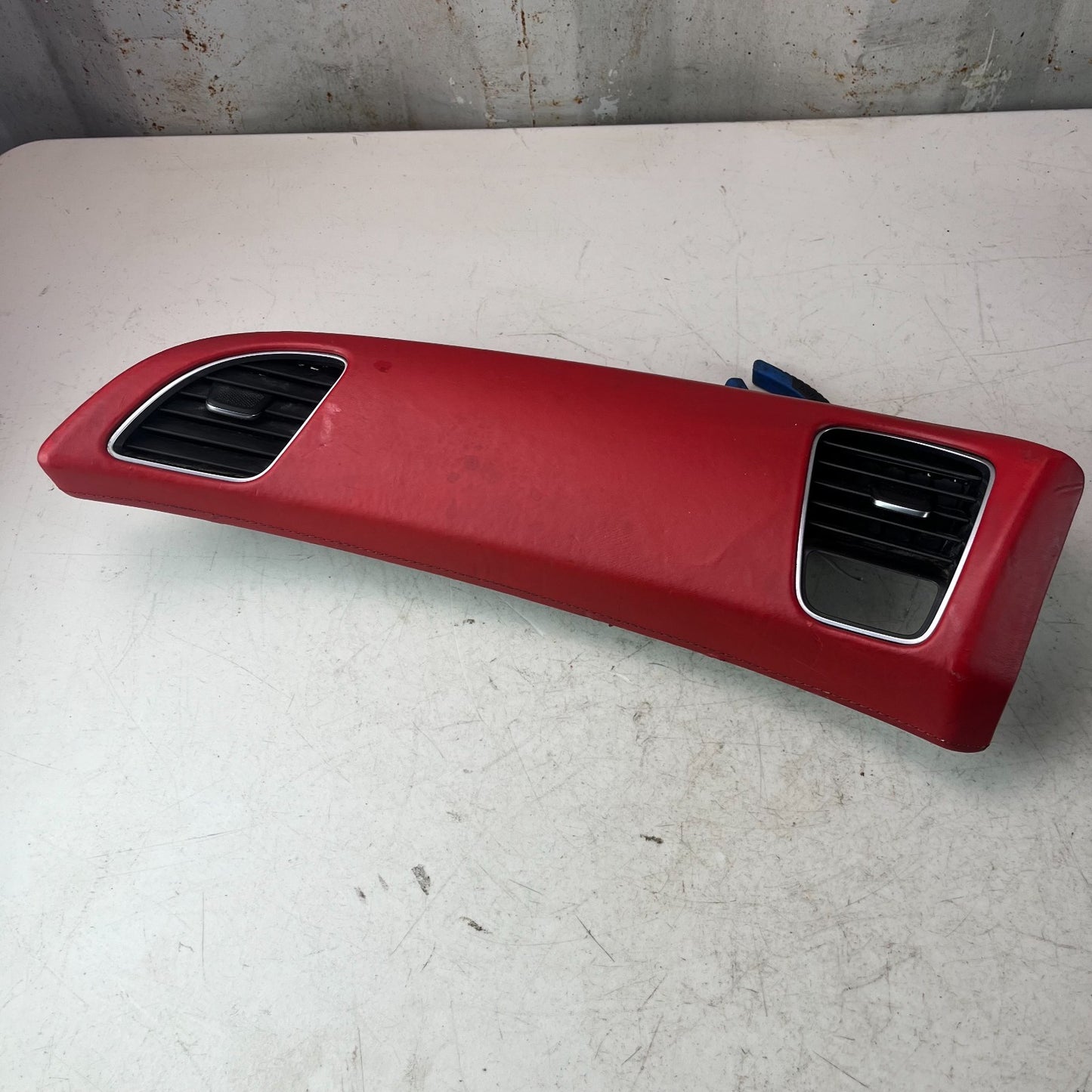 2014-2019 CHEVROLET CORVETTE DASHBOARD AIR VENT TRIM PANEL RED LEATHER 340165AB
