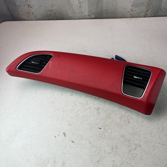 2014-2019 CHEVROLET CORVETTE DASHBOARD AIR VENT TRIM PANEL RED LEATHER 340165AB