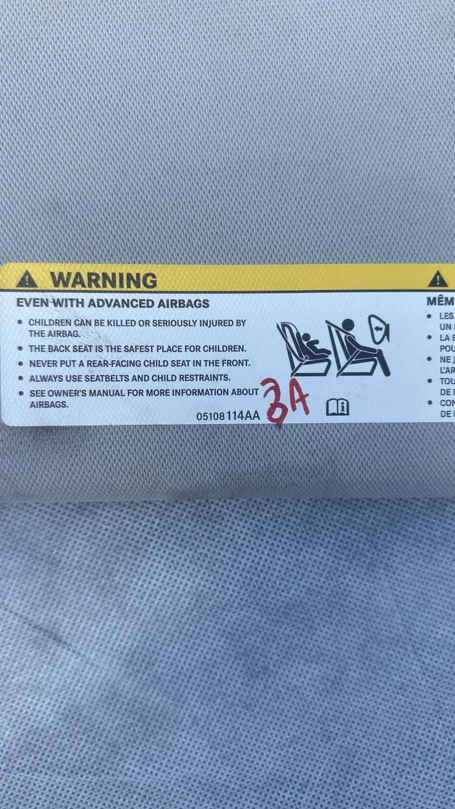2017-2020 JEEP COMPASS PASSENGER SUN VISOR