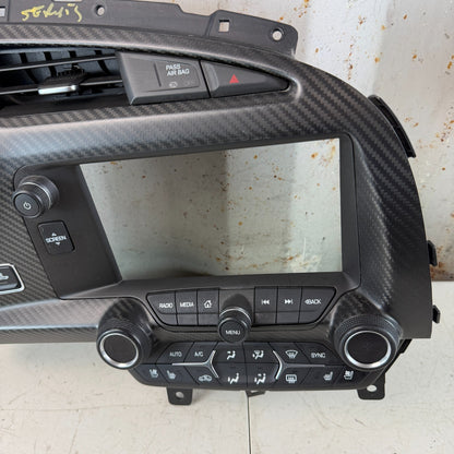 14 - 19 CORVETTE C7 DASH INSTRUMENT GAUGE CLUSTER SCREEN TRIM PANEL CARBON FIBER