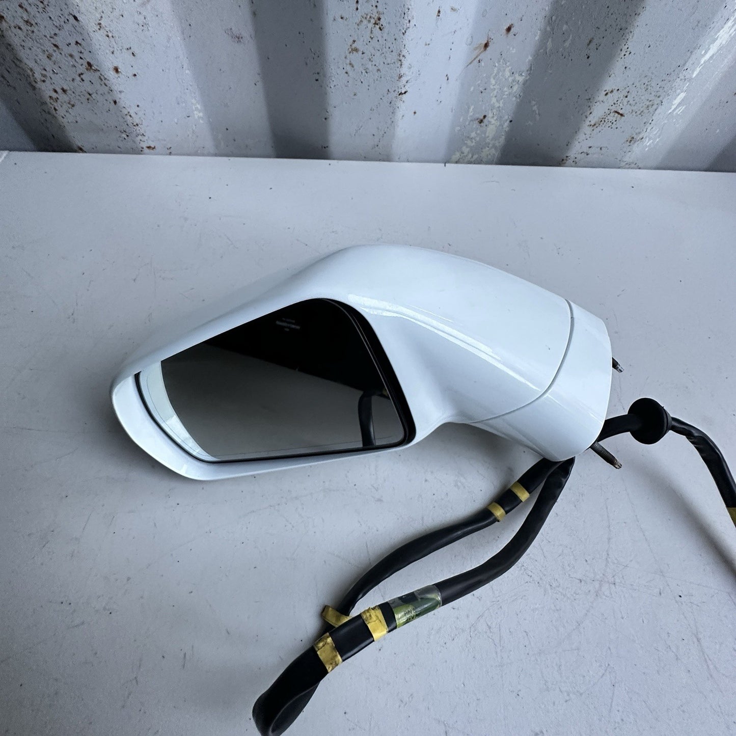 2014-2019 Chevy Corvette C7  Left Driver Mirror Assembly White OEM