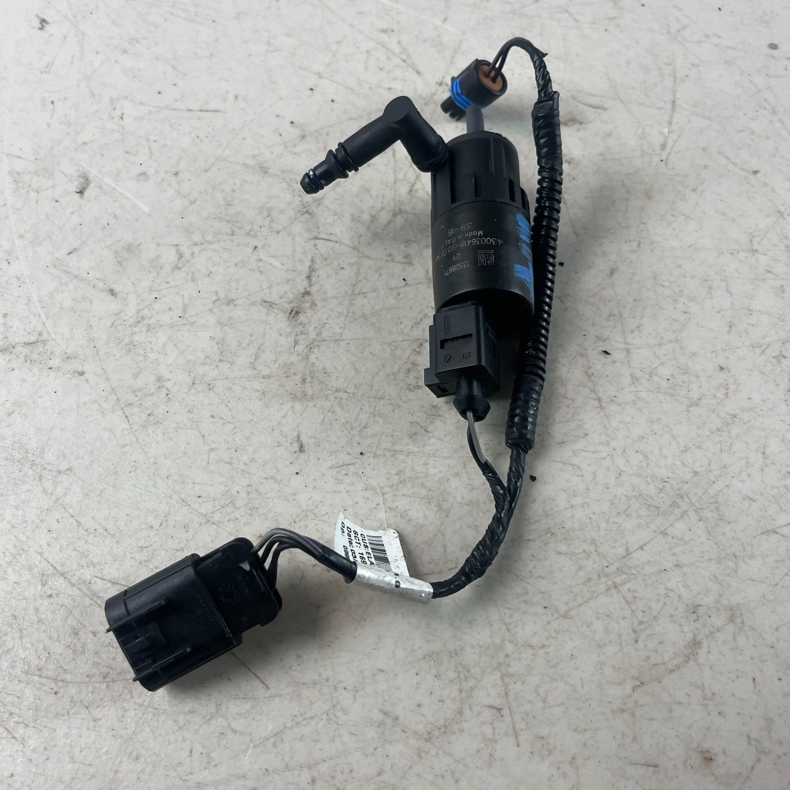 2016-2024 CHEVY CAMARO WINDSHIELD WASHER RESERVOIR FLUID PUMP MOTOR 13508971 OEM