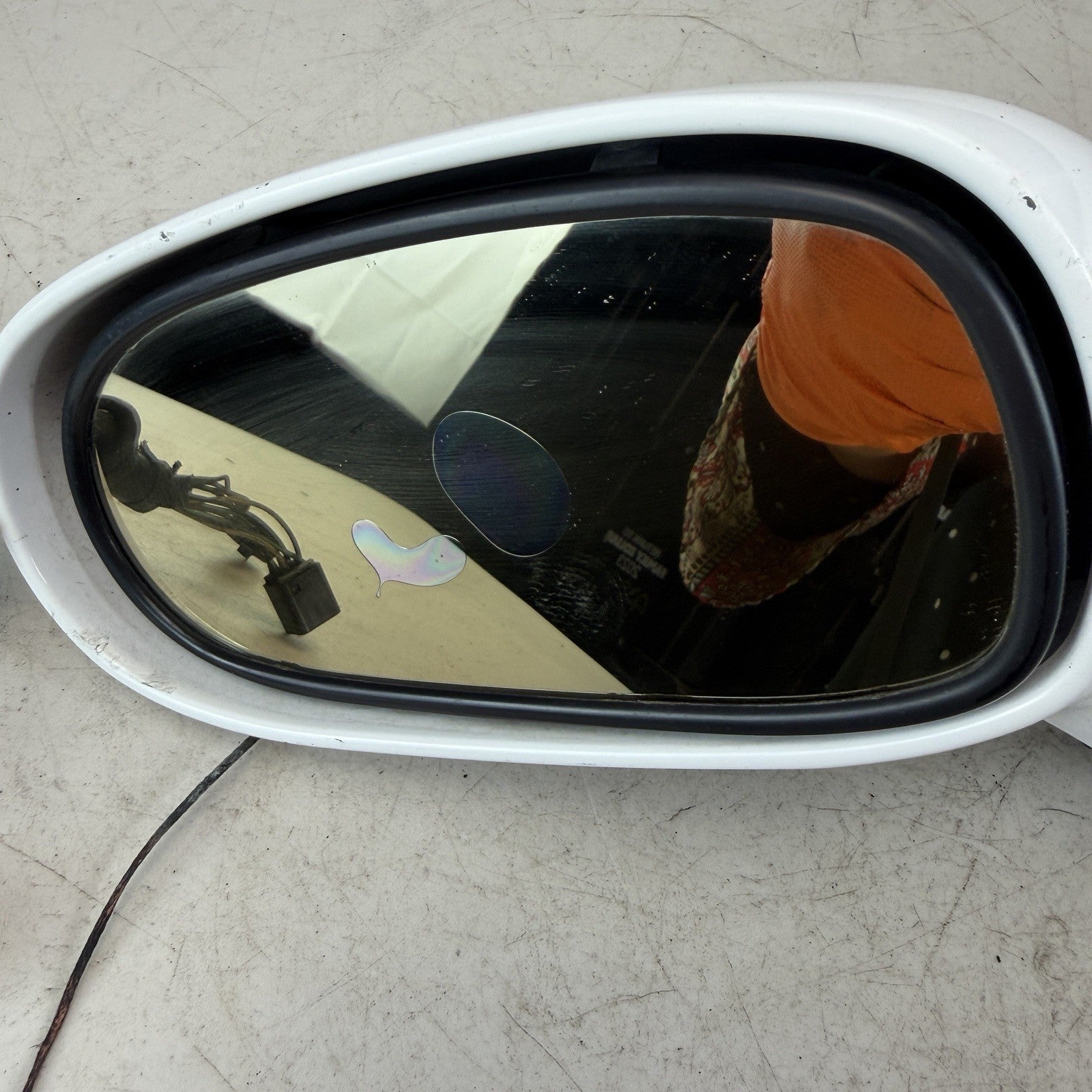 05-13 CHEVROLET CORVETTE C6 FRONT LEFT POWER FOLD DOOR MIRROR WHITE OEM SEE PICS