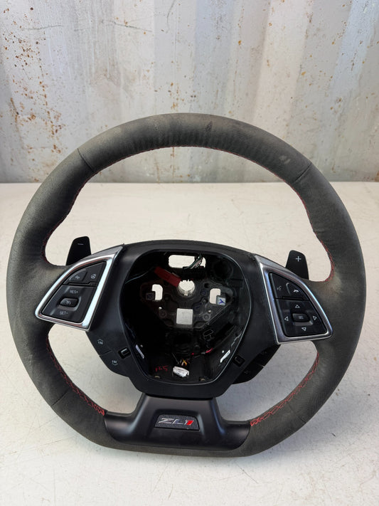 2023 CHEVROLET CAMARO ZL1 MULTIFUNCTION STEERING WHEEL BLACK ALCANTARA 23427866