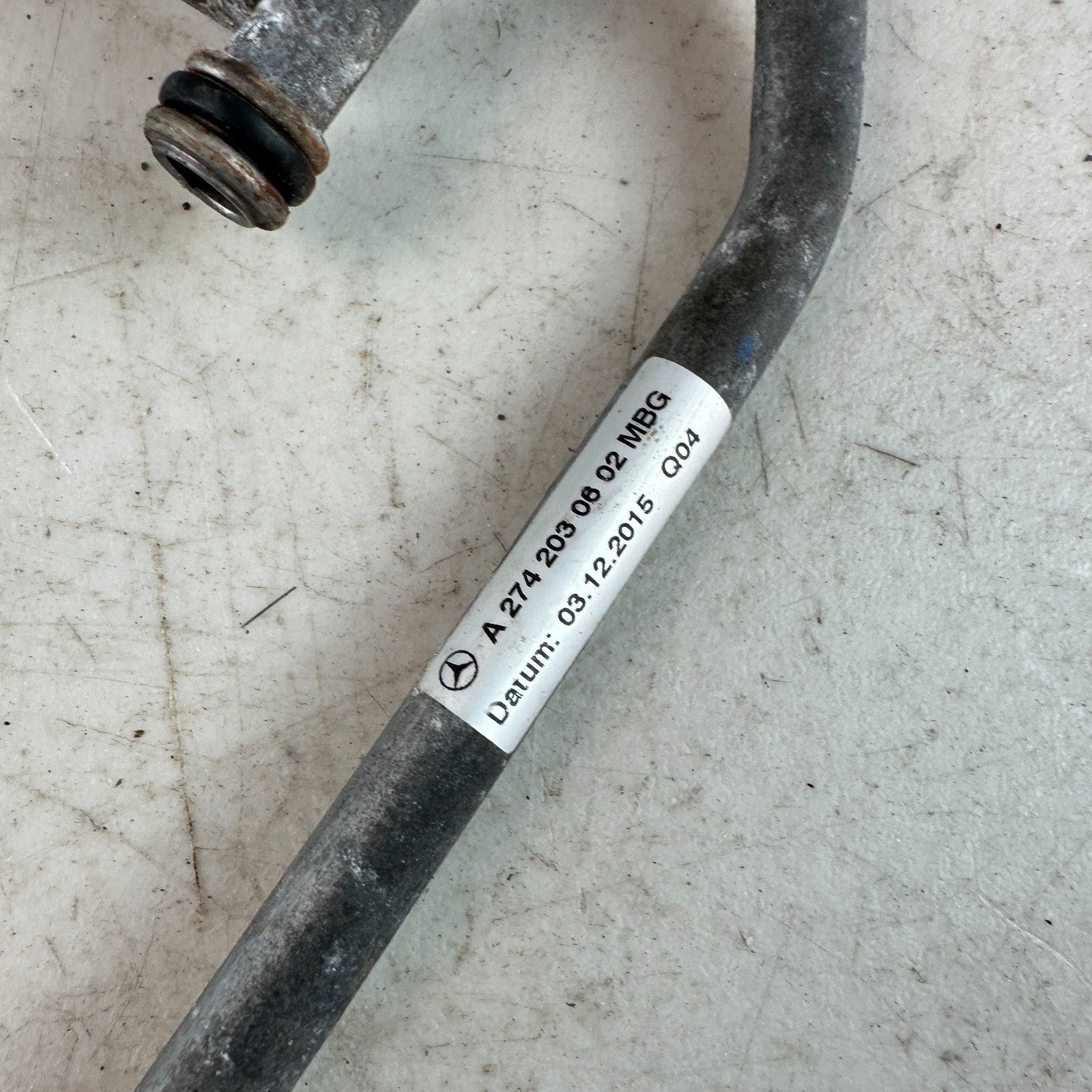 2015-2023 MERCEDES W205 C300 2.0L TURBOCHARGER WATER RETURN HOSE PIPE LINE OEM