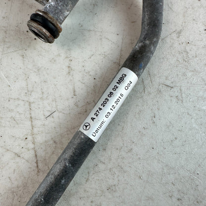2015-2023 MERCEDES W205 C300 2.0L TURBOCHARGER WATER RETURN HOSE PIPE LINE OEM
