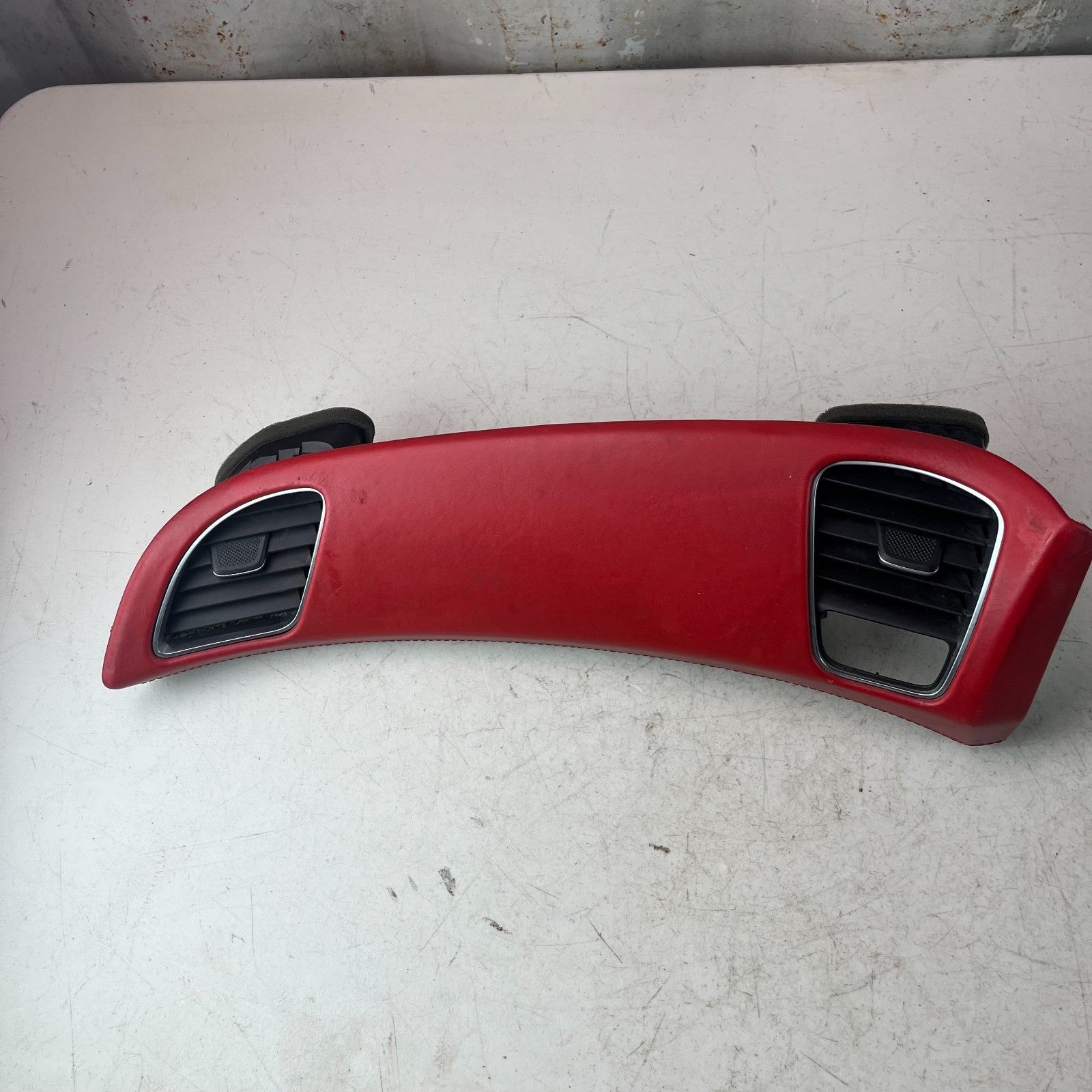 2014-2019 CHEVROLET CORVETTE DASHBOARD AIR VENT TRIM PANEL RED LEATHER 340165AB