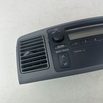 2003-05 TOYOTA COROLLA DASH RADIO CD PLAYER RECEIVER UNIT PANEL W/ AIR VENT OEM