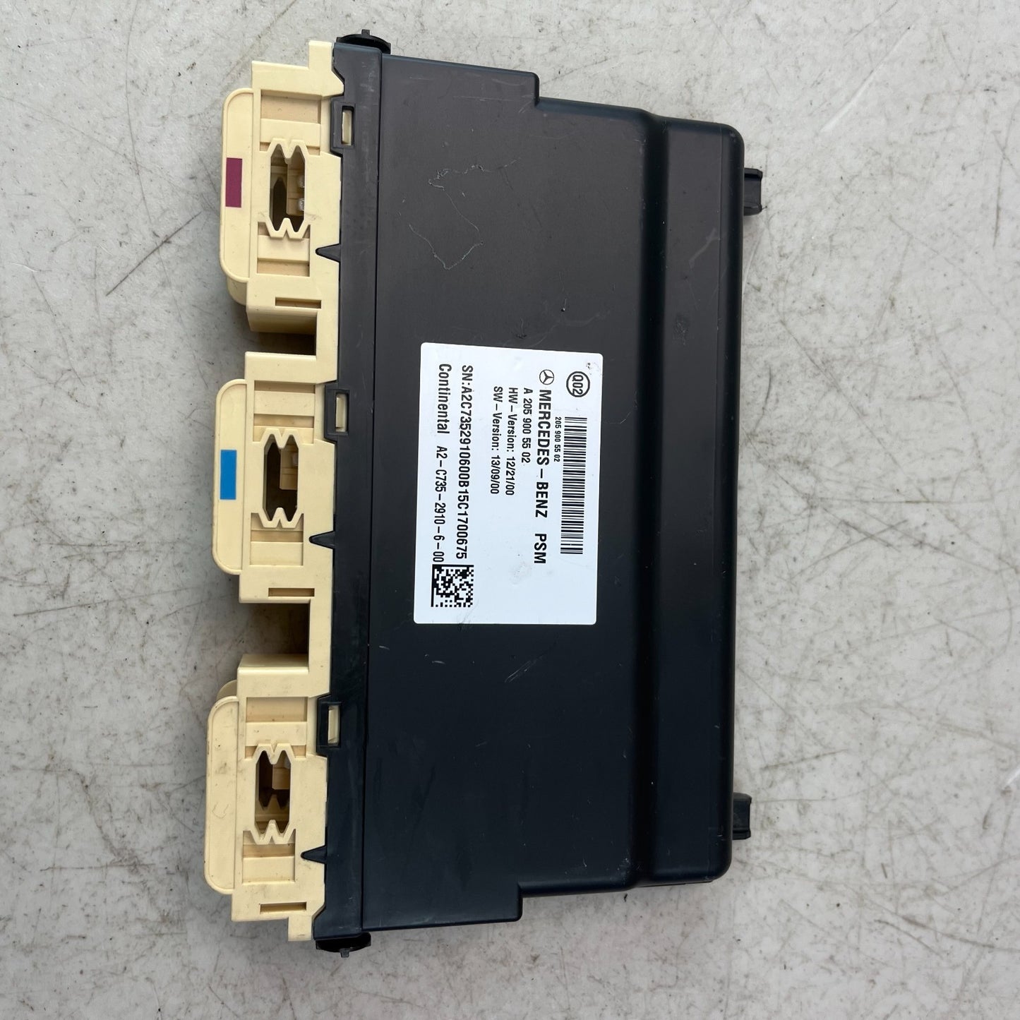 2015-2018 MERCEDES W205 C300 FRONT RIGHT SEAT MEMORY CONTROL MODULE A2059005502