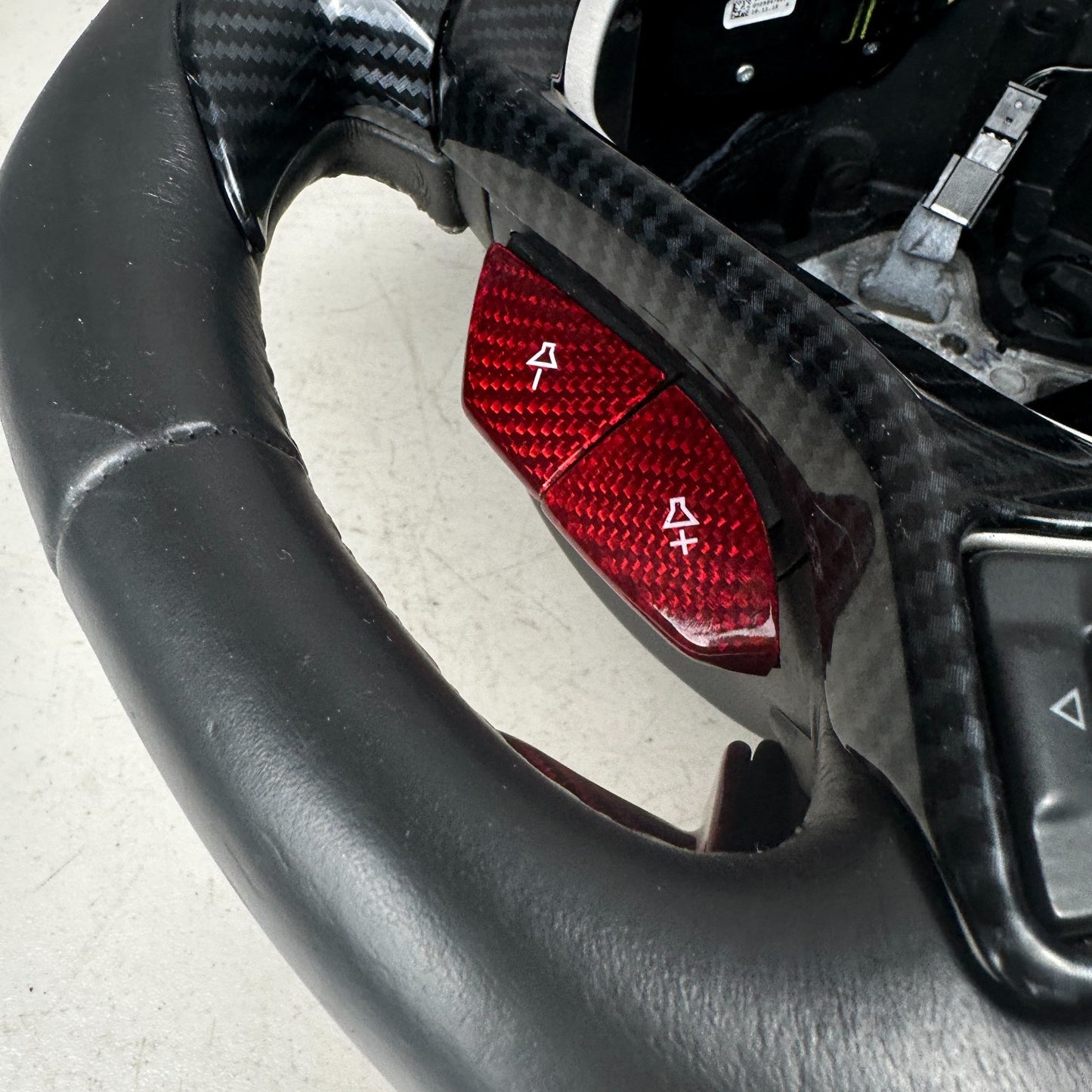 14-19 CHEVY CORVETTE C7 CARBON FIBER STEERING WHEEL W/ PADDLE SHIFTER & SWITCHS
