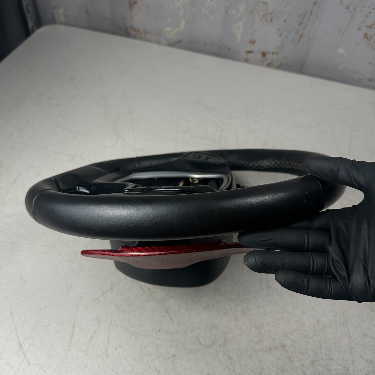 14-19 CHEVY CORVETTE C7 CARBON FIBER STEERING WHEEL W/ PADDLE SHIFTER & SWITCHS