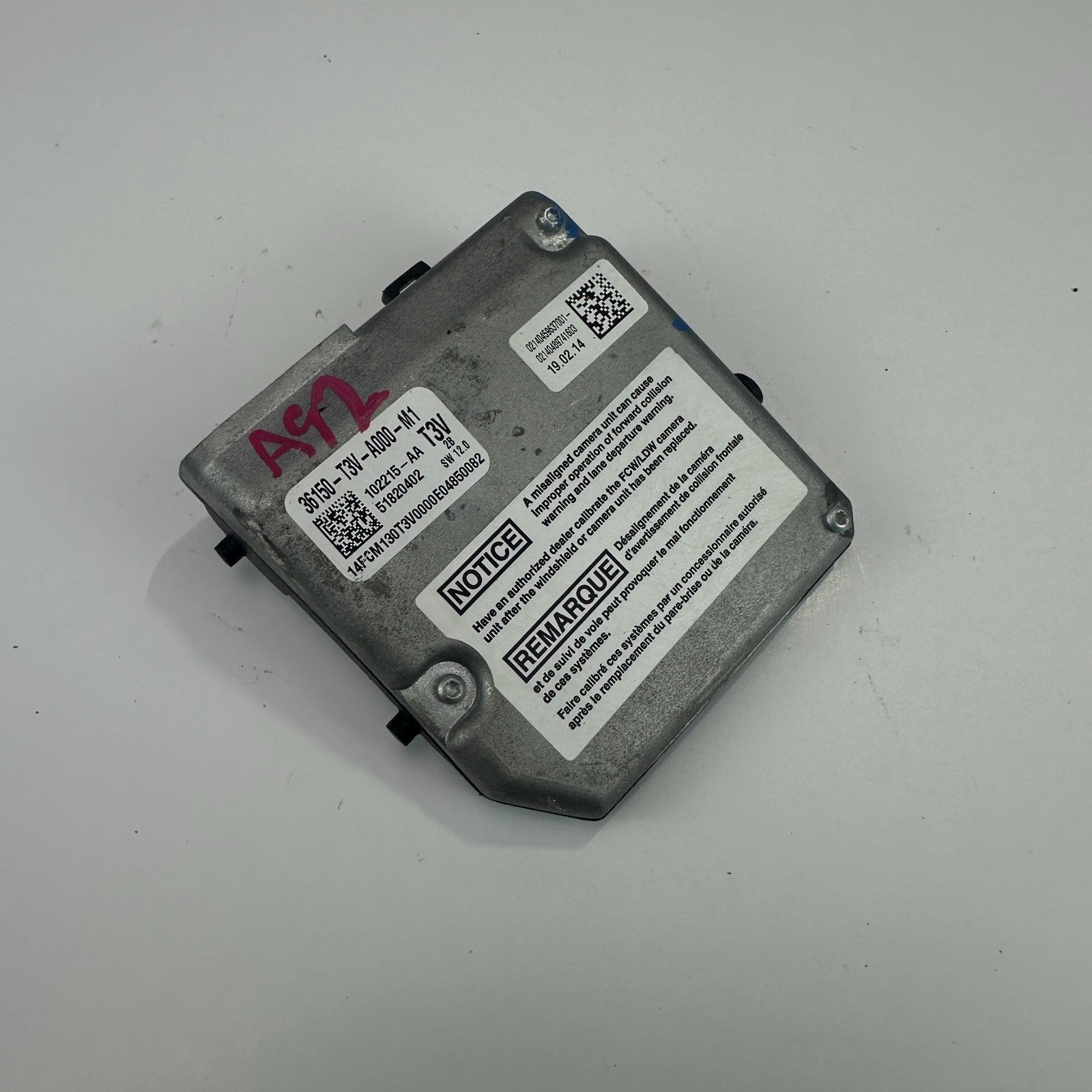 2014-2015 HONDA ACCORD HYBRID FRONT LANE DEPARTURE CAMERA ASSY 51820402 OEM