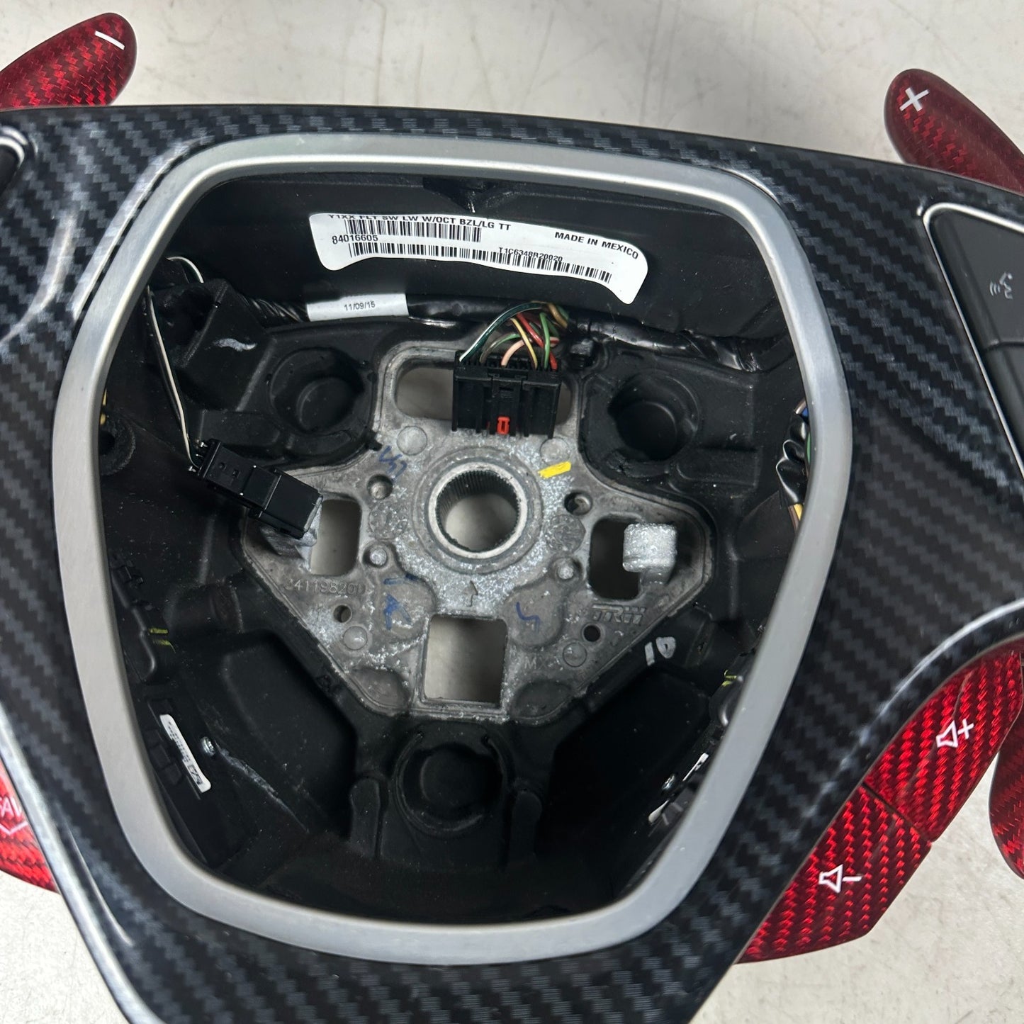 14-19 CHEVY CORVETTE C7 CARBON FIBER STEERING WHEEL W/ PADDLE SHIFTER & SWITCHS