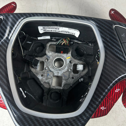 14-19 CHEVY CORVETTE C7 CARBON FIBER STEERING WHEEL W/ PADDLE SHIFTER & SWITCHS
