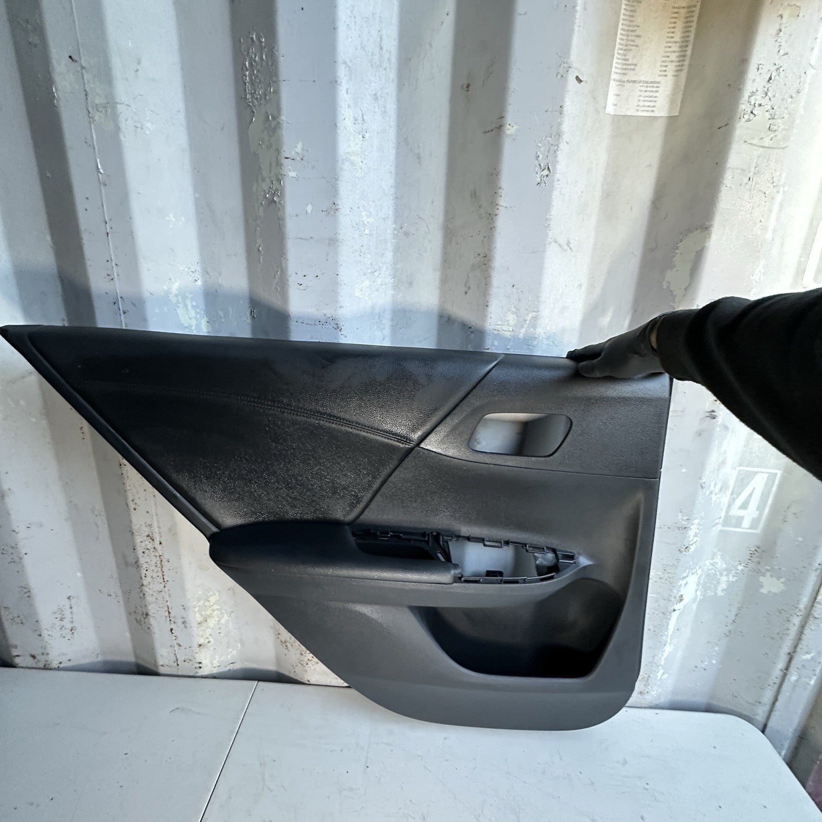 2013-17 HONDA ACCORD SEDAN REAR LEFT INTERIOR DOOR PANEL TRIM OEM Black Leather