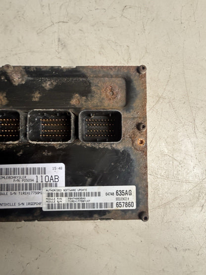 05 2005 Dodge Grand Caravan Engine Control Module Computer ECM ECU Unit 04748635