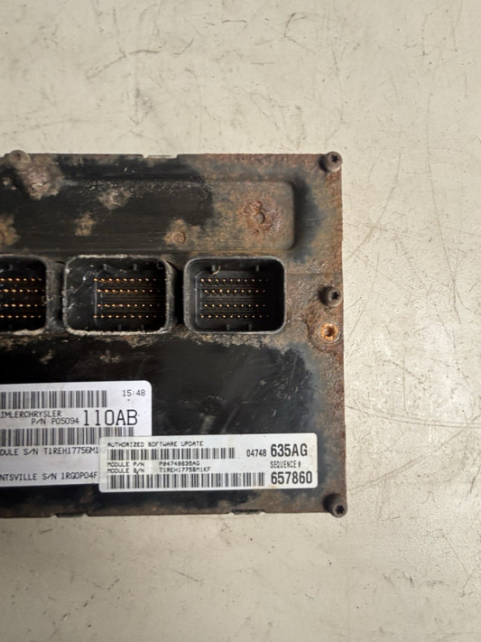 05 2005 Dodge Grand Caravan Engine Control Module Computer ECM ECU Unit 04748635