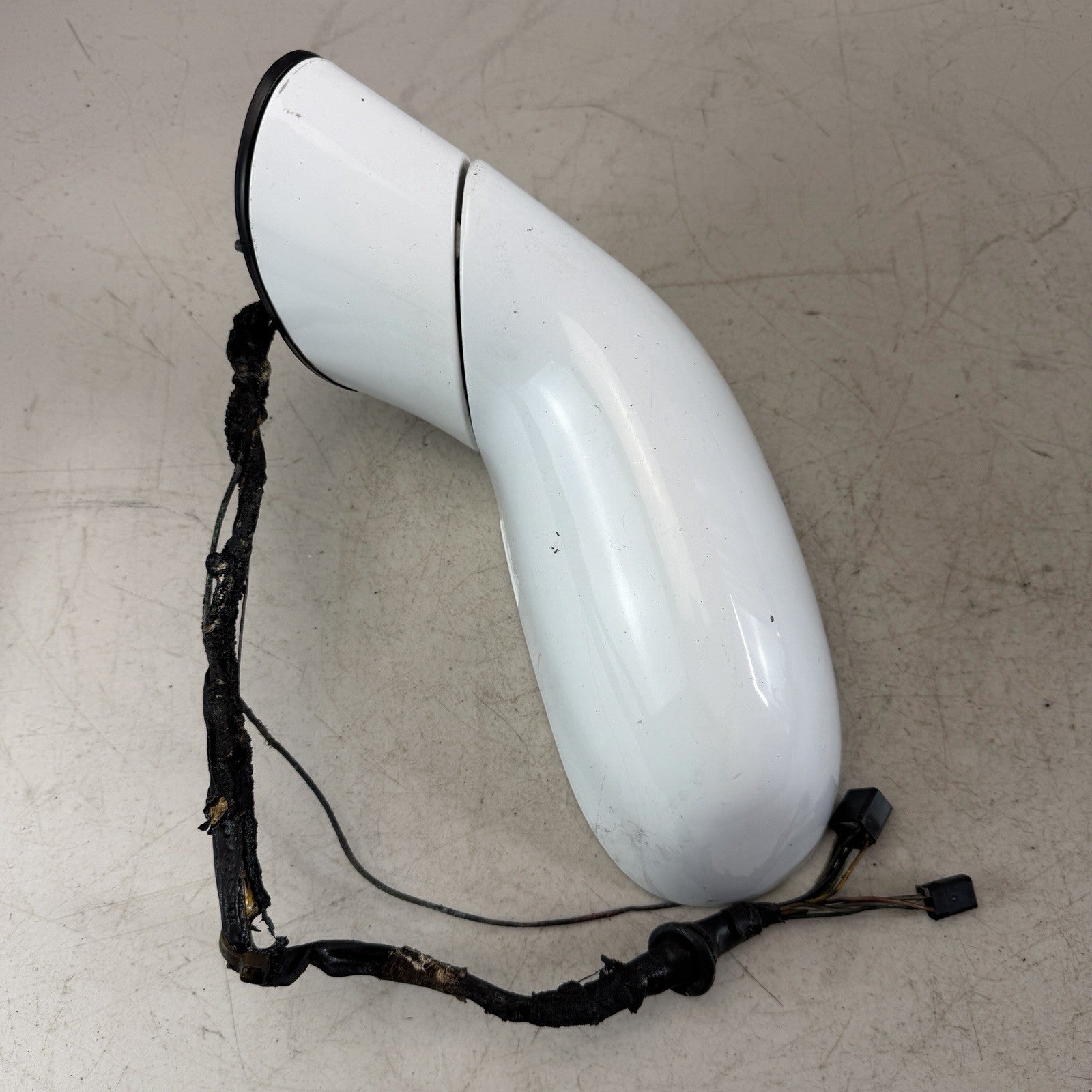 05-13 CHEVROLET CORVETTE C6 FRONT LEFT POWER FOLD DOOR MIRROR WHITE OEM SEE PICS
